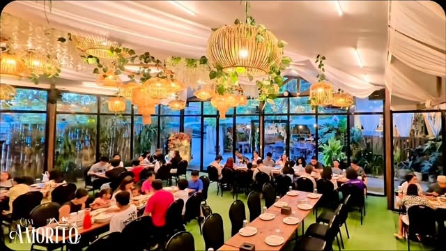 Indoor dining hall at Casa Amorito